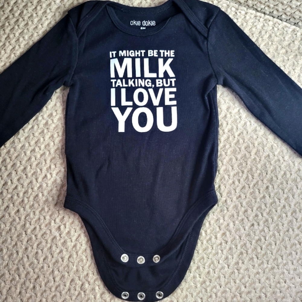 Okie Dokie ... but I love you baby long sleeve onesie